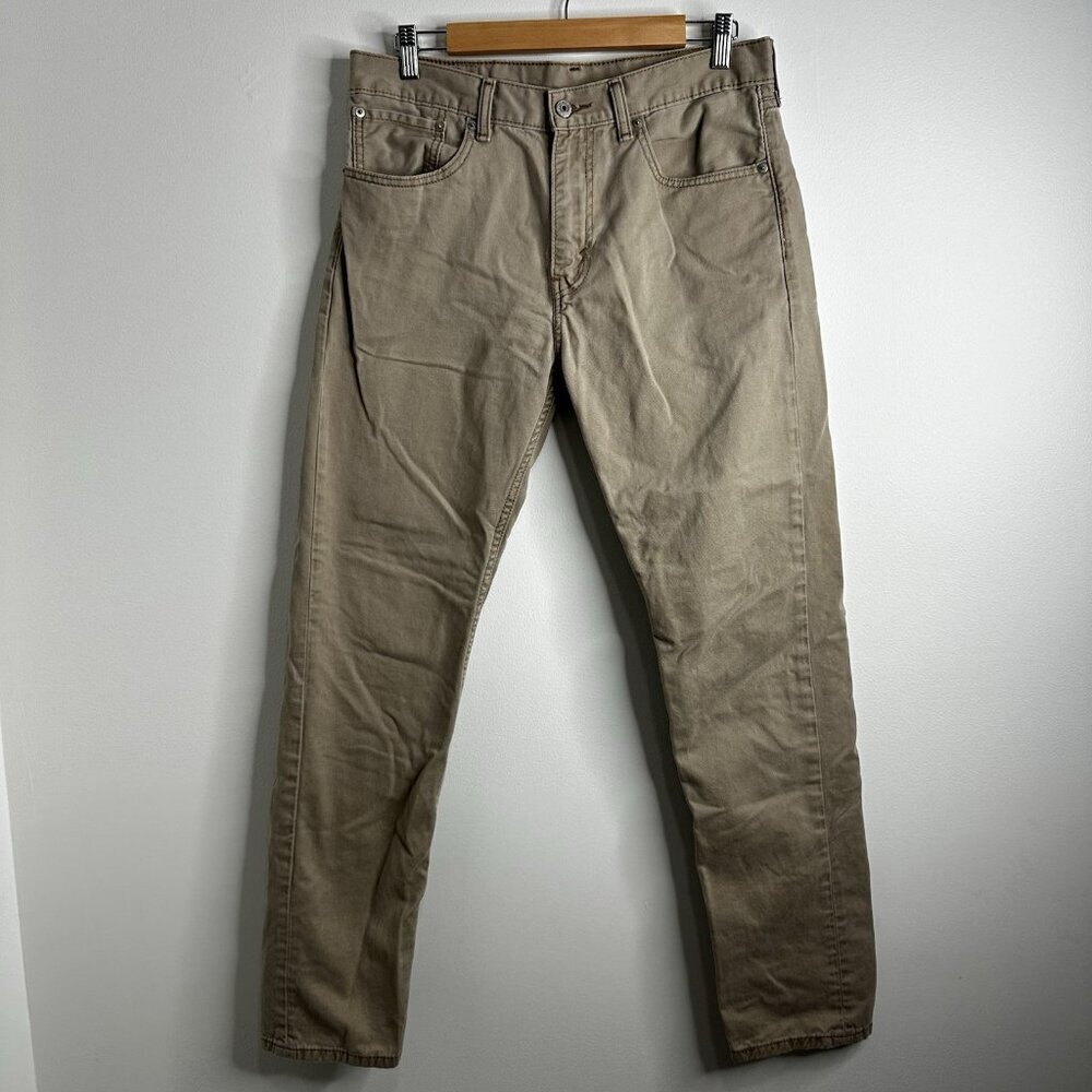 Levi's 508 Regular Fit Denim Beige Jeans Tapered Cotton‎ Men Size: W32 L32